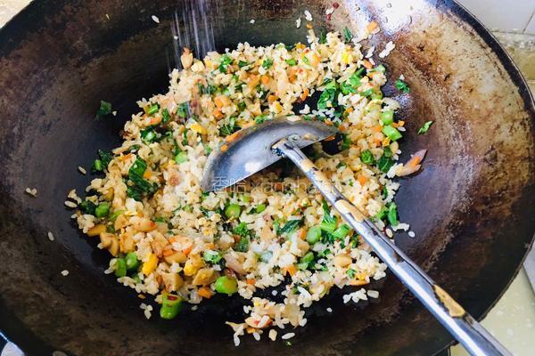 菜心炒饭的做法图解9