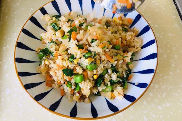 菜心炒饭的做法图解11