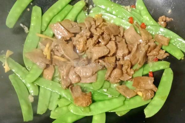 猪舌炒荷兰豆的做法图解13