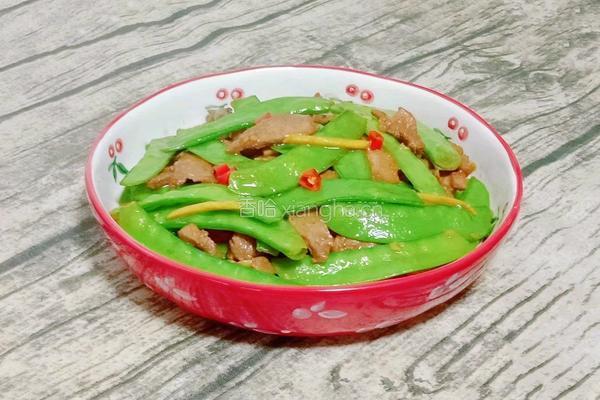 猪舌炒荷兰豆