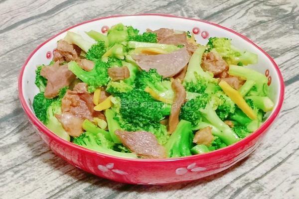 猪舌炒西兰花的做法图解17