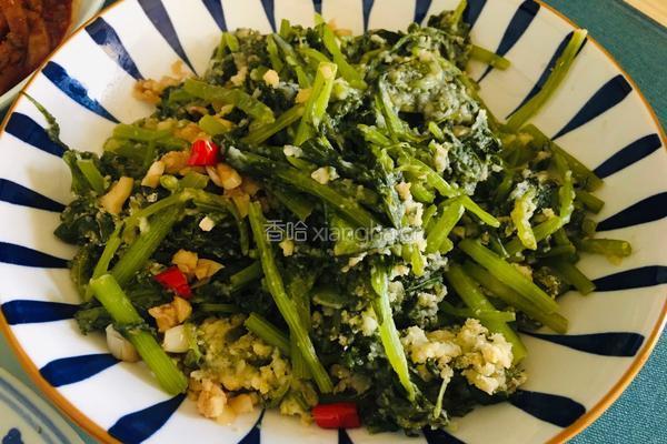 炒面蒸茼蒿的做法图解11