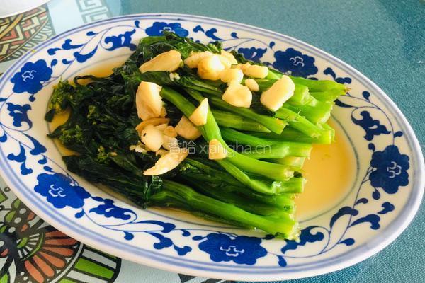 蒜炒芥兰的做法图解9