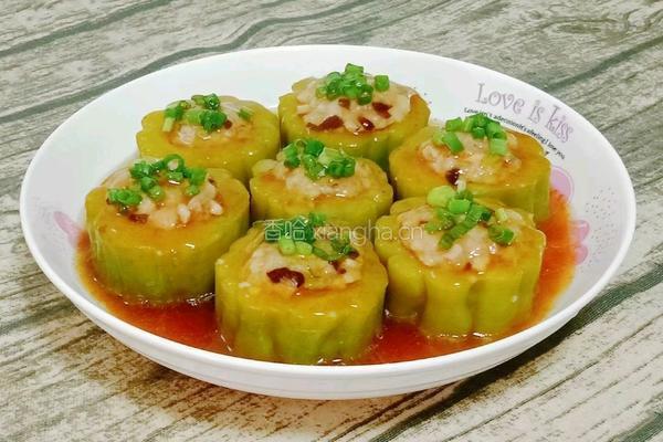 猪肉香菇酿苦瓜的做法图解17