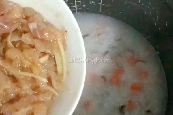 香菇时蔬鸡肉粥的做法图解15