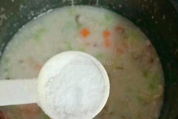 香菇时蔬鸡肉粥的做法图解18