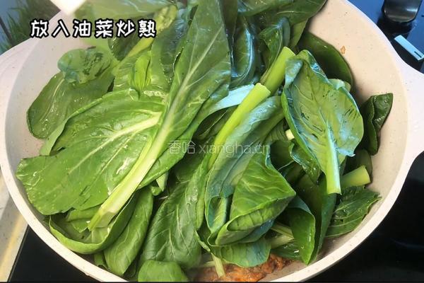 肉末油菜炒面的做法图解4