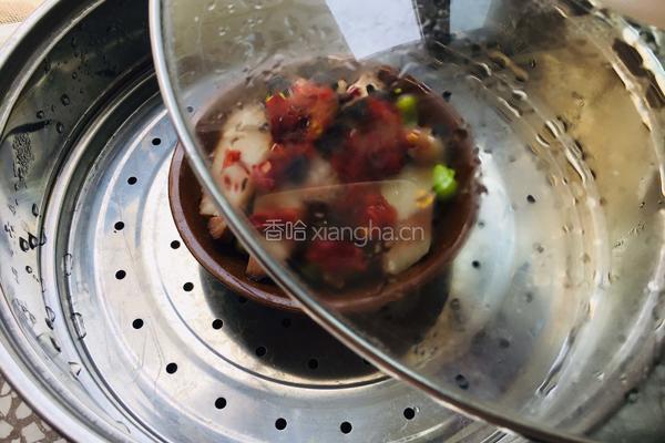 豆豉毛豆蒸腊肉的做法图解8