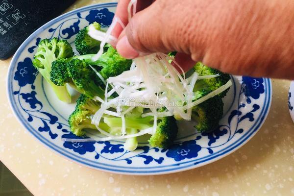 葱香豉油西兰花的做法图解5