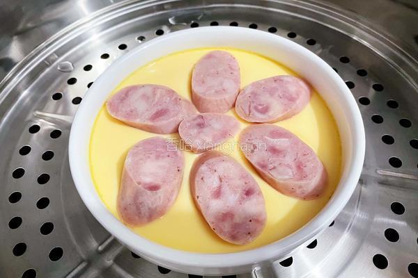 鸡蛋蒸香肠的做法图解9