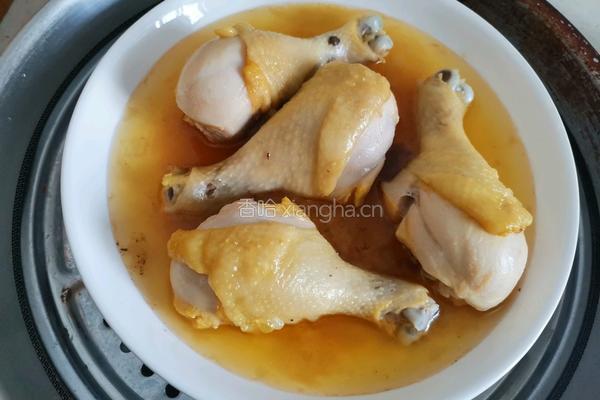 葱油蒸鸡腿的做法图解4