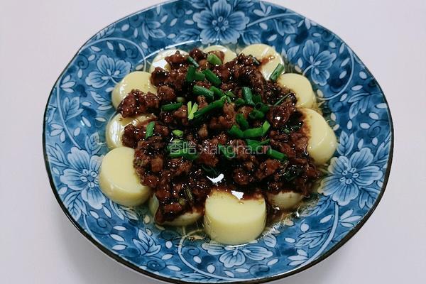 肉沫樱玉豆腐的做法图解9