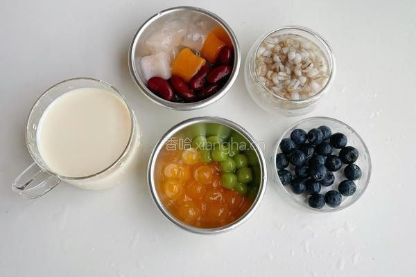豆乳芋圆捞的做法图解1