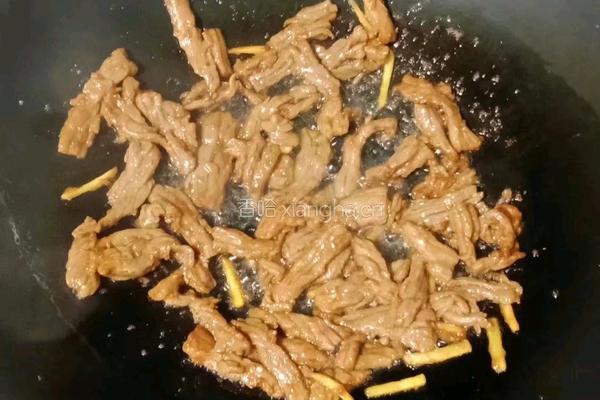 蒜苔炒牛肉的做法图解8