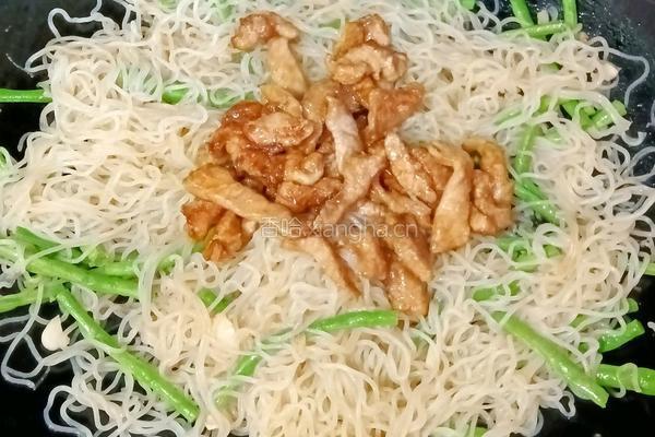 肉丝豆角炒米粉的做法图解16