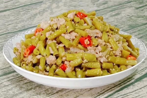 酸豆角炒肉末的做法图解13