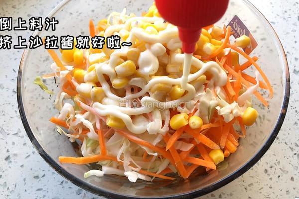 包包菜胡萝卜沙拉的做法图解4