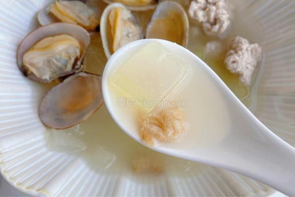 冬瓜虾米花蛤汤的做法图解12
