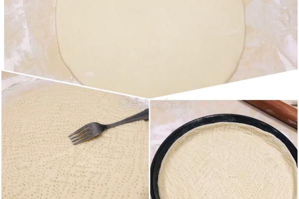 8寸蔬菜培根披萨1个的做法图解7