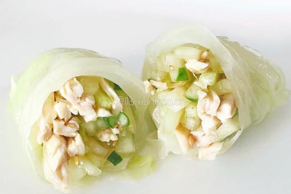 低脂低卡～包菜鸡丝卷的做法图解8