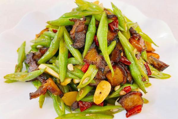 四季豆炒腊肉的做法图解11