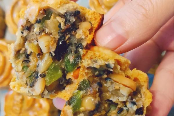 蛋黄豆沙馅月饼+五仁月饼的做法图解27