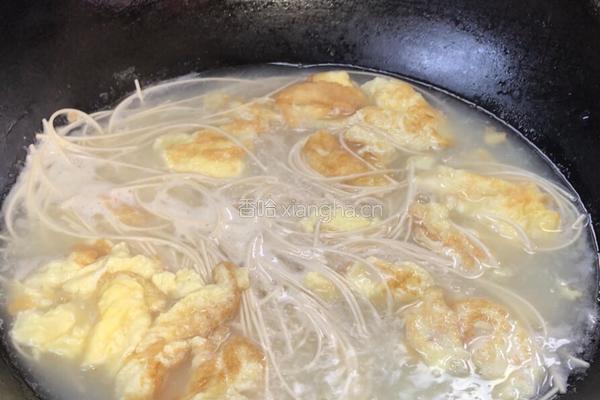 苋菜鸡蛋汤面-神奇的面粉的做法图解4