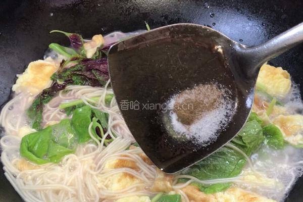 苋菜鸡蛋汤面-神奇的面粉的做法图解6