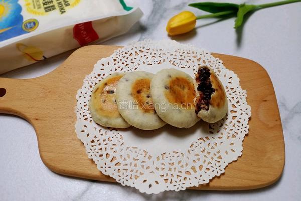 奶香红豆饼的做法图解12