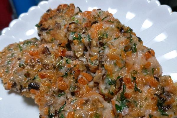虾菜饼的做法图解4