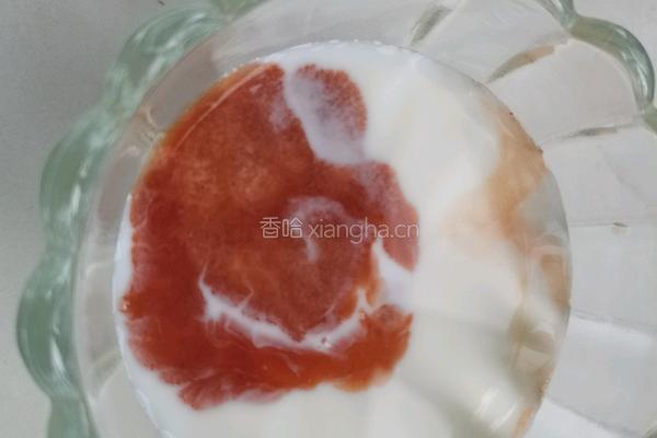 红洒酸奶水果酪的做法图解4