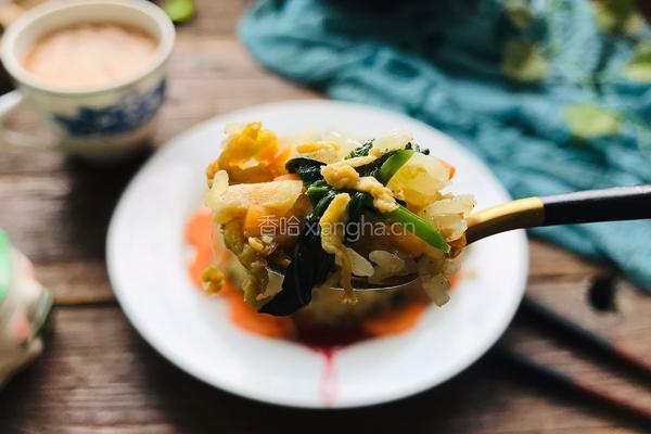 苹果鸡蛋炒饭的做法图解14