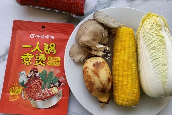 一人食番茄味小火锅的做法图解1