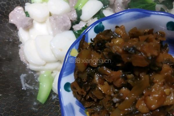鸡蛋外婆菜炒年糕的做法图解11