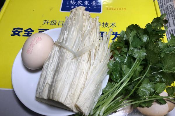 凉拌鸡蛋金针菇卷的做法图解1