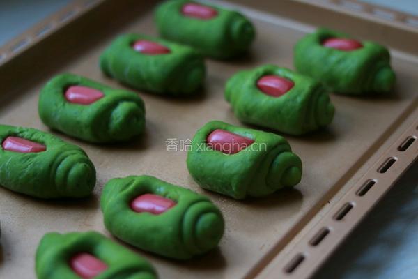 菠菜香肠小面包的做法图解16