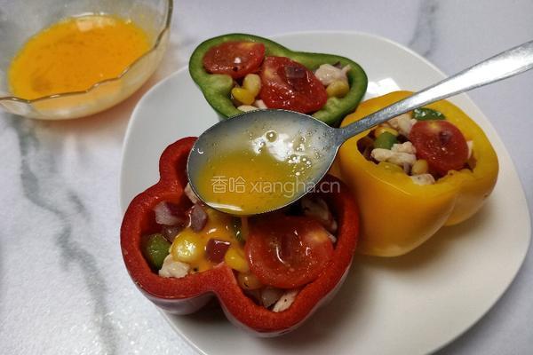 烤鸡蛋彩椒杯的做法图解8