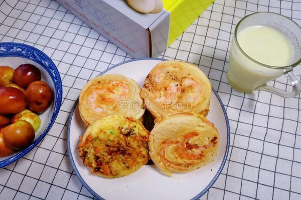 虾仁蔬菜鸡蛋饼的做法图解12