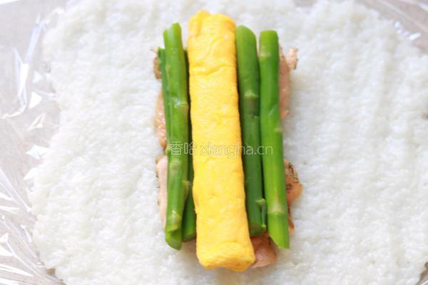 鸡蛋三文鱼饭团的做法图解10