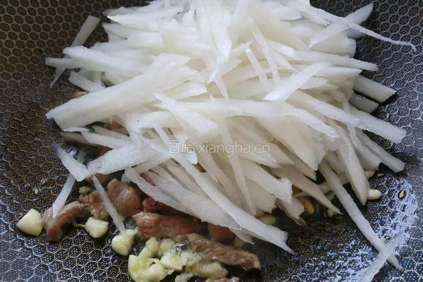 萝卜丝炒肉的做法图解4