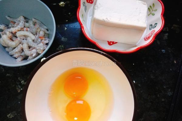 豆腐虾仁鸡蛋羹的做法图解2