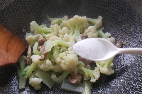 花菜炒肉的做法图解6