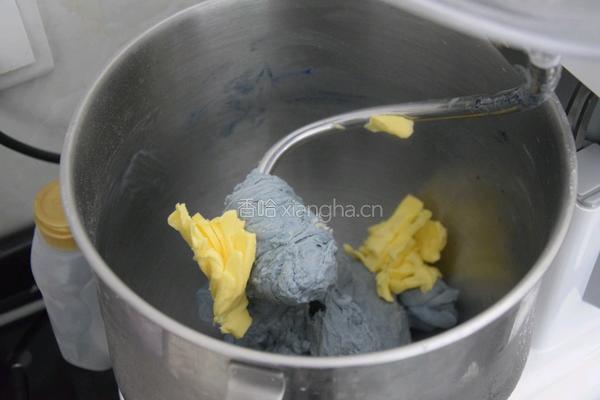 蝶豆花手撕吐司的做法图解5