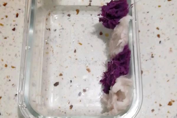 香芋紫薯布丁的做法图解7