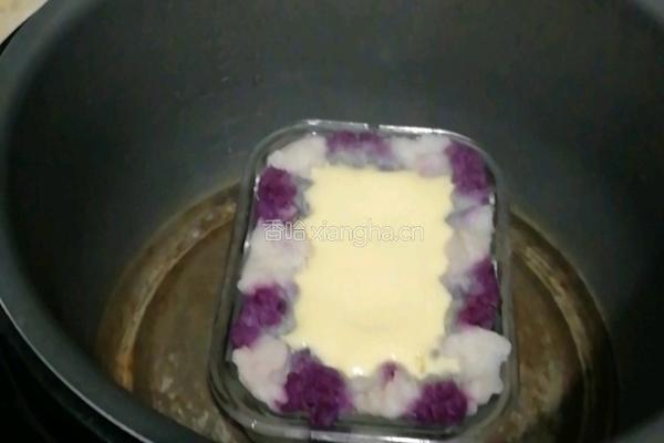 香芋紫薯布丁的做法图解13