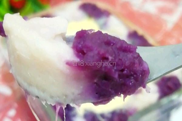 香芋紫薯布丁的做法图解16
