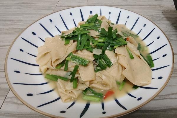韭菜炒豆皮的做法图解9