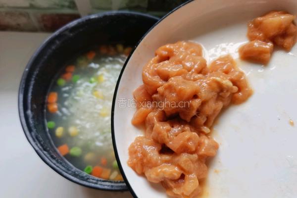 杂蔬鸡肉粥的做法图解6