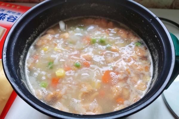 杂蔬鸡肉粥的做法图解7