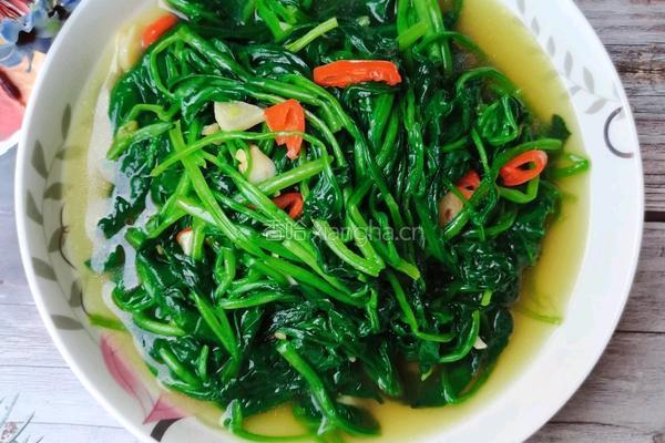 蒜香菠菜的做法图解8